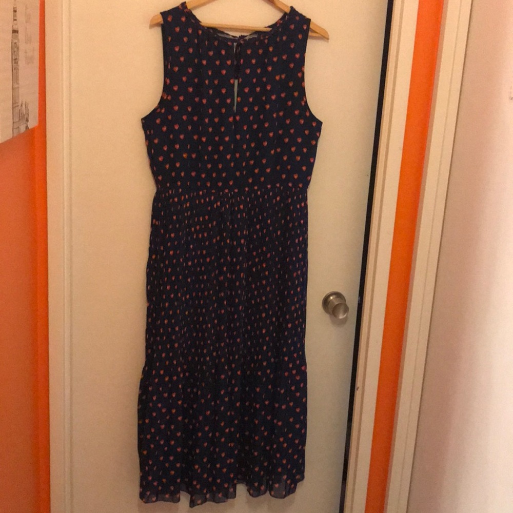 Navy dress with heart print - Picture 1 of 4